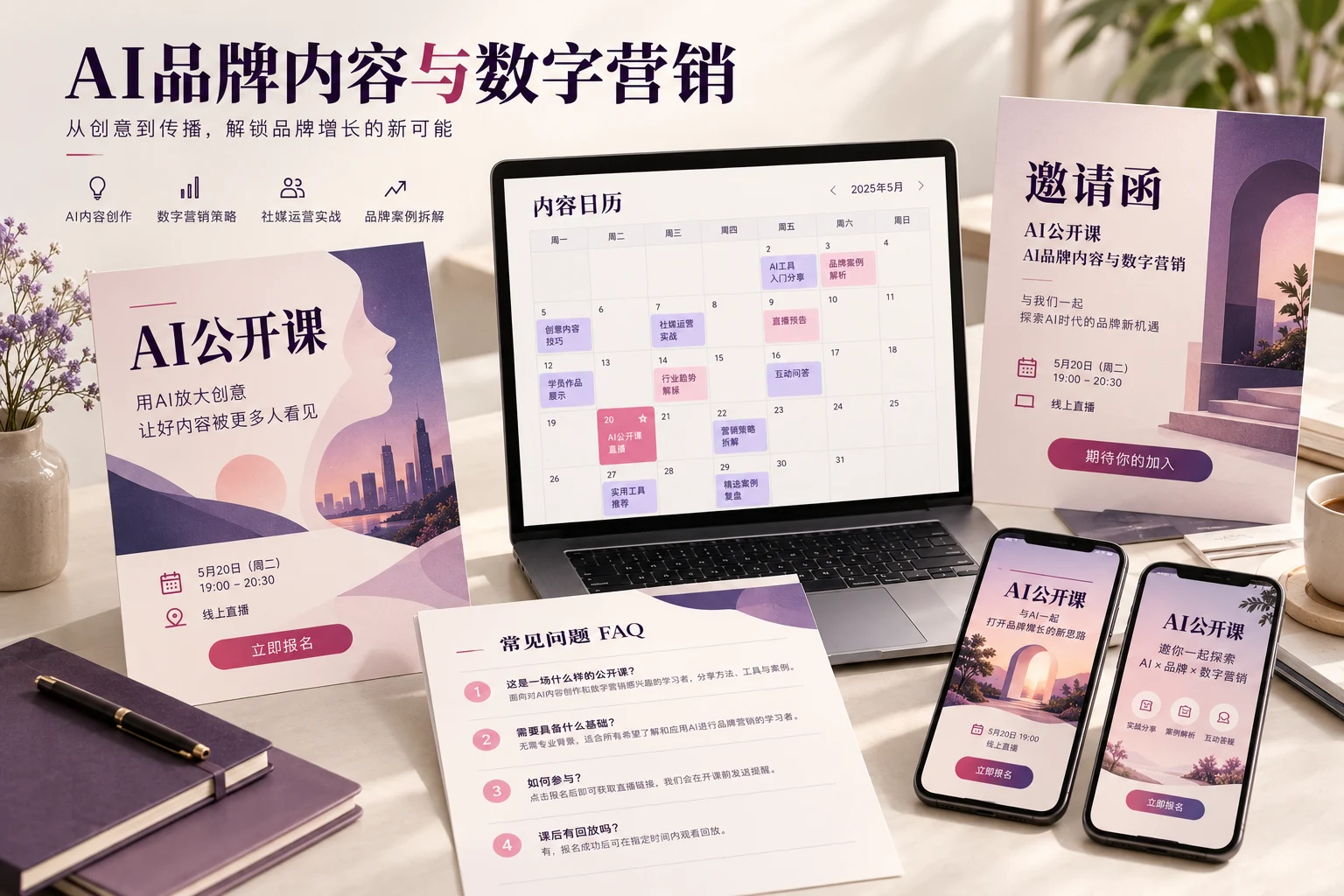 AI品牌内容与数字营销教学作品示意