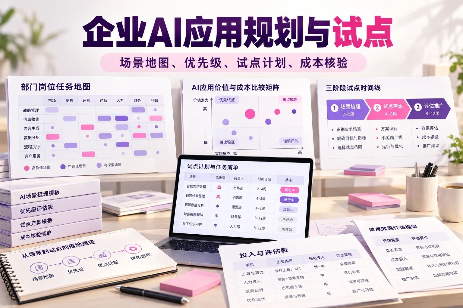 企业AI应用规划与试点教学作品示意